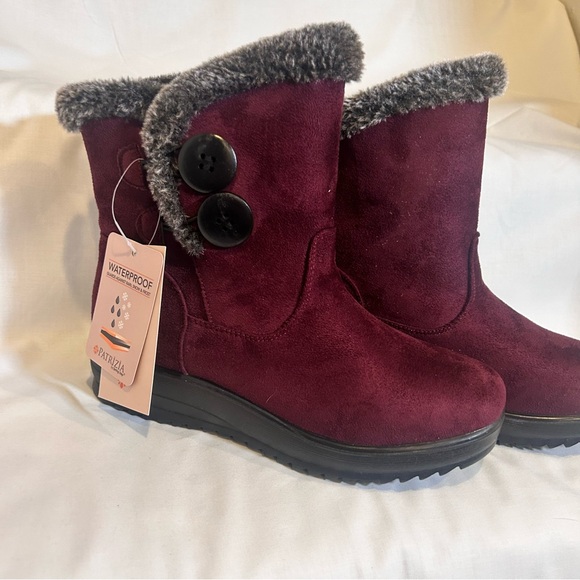 Burgundy and black boots with its original box - Picture 9 of 9